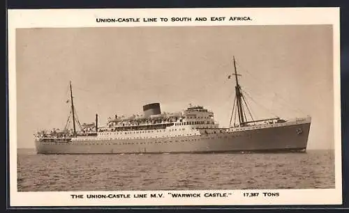 AK Passagierschiff Warwick Castle, Union-Castle Line