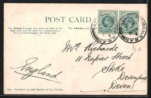 AK RMS Kenilworth Castle, Passagierschiff in Fahrt