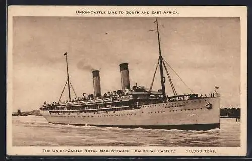 AK Mail Steamer Balmoral Castle, Union-Castle Line