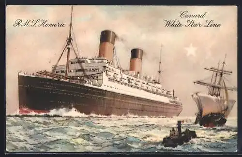 Künstler-AK Passagierschiff RMS Homeric, White Star Line