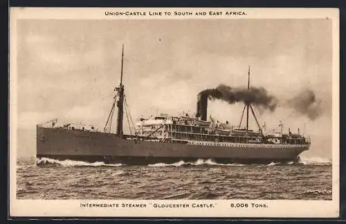 AK Intermediate Steamer Gloucester Castle, Union Castle Line