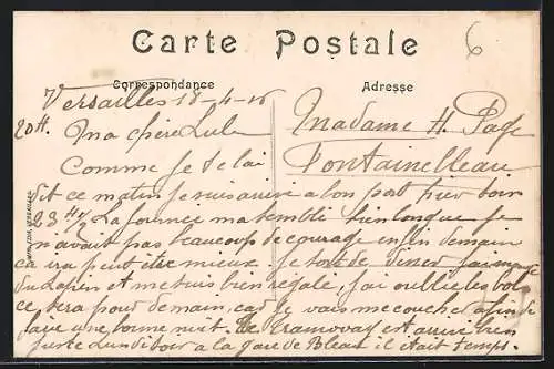 AK Versailles-Le Chesnay, Boulevard Central et l`Église Saint-Antoine-de-Padoue