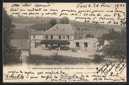 AK Cernay-la-Ville, Hôtel des Cascades Léopold au début du 20e siècle