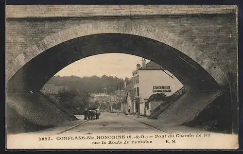 AK Conflans-Sainte-Honorine, Pont du chemin de fer sur la route de Pontoise