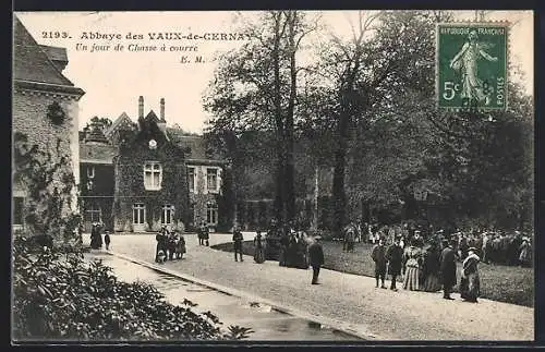 AK Vaux-de-Cernay, Abbaye, Un jour de Chasse à courre