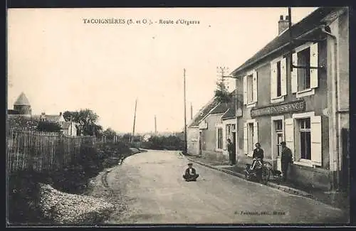 AK Tacoignières, Route d`Orgerus et la taverne Renaissance