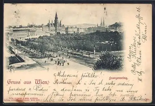 AK Wien, Franzensring aus der Vogelschau