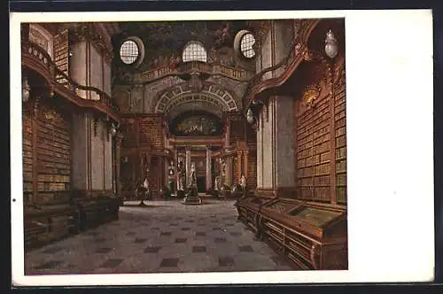 AK Wien, Hofburg, Prunksaal der Nationalbibliothek