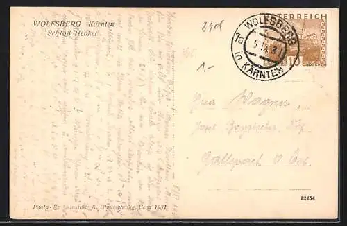 AK Wolfsberg /Kärnten, Schloss Henkel