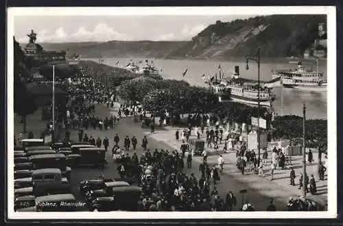 AK Koblenz, Partie am Rheinufer