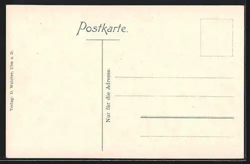 AK Ulm a. D., Das Rathaus mit Marktbrunnen