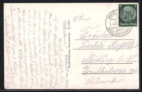 AK Braunschweig, Altmarkt mit Marktbetrieb