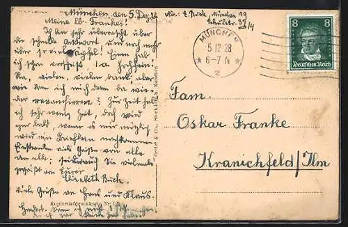 AK München, Sendlingertor mit Durchblick