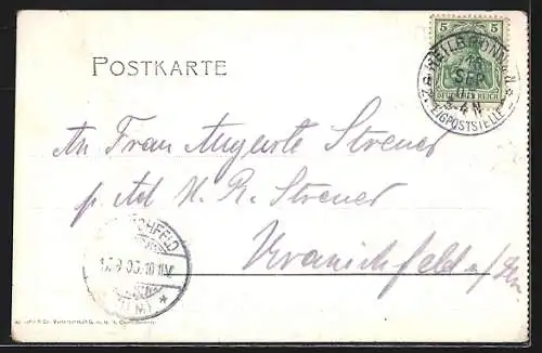 AK Heilbronn a. N., Obere Neckarpartie mit Bismarck-Denkmal