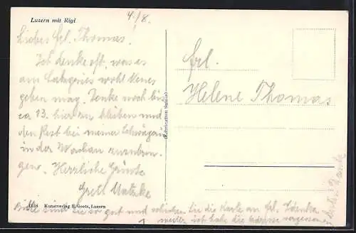 AK Luzern, Teilansicht mit Rigi