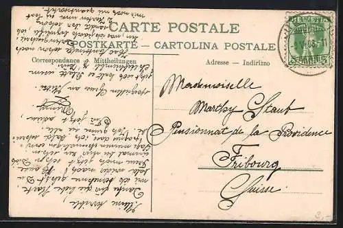 AK Zürich, Stadtansicht vom Polytechnikum