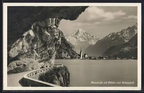 AK Flüelen, Axenstrasse und Bristenstock