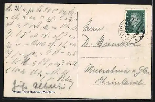 AK Titisee /Bad. Schwazwald, Totalansicht von einer Anhöhe aus