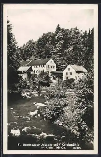 AK Gaisbach /Ob.-Oe., Fl. Gusenbauer Jausenstation Kriehmühle im Aisttal