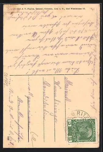AK Ritzlhof /Oberösterreich, Unterrichtsgebäude der Landes-Ackerbauschule, Maierhof der Landes-Ackerbauschule