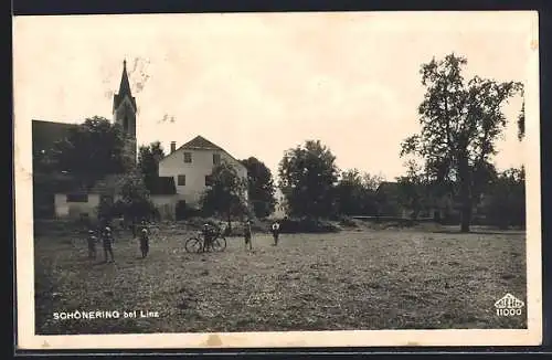 AK Schönering bei Linz, Blick zur Kirche