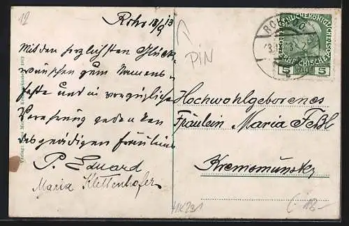 AK Rohr /O.-Ö., Ortsansicht und Hieslmayrs Gasthof