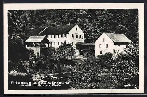 AK Gaisbach /Ob.-Oe., Fl. Gusenbauer Jausenstation Kriehmühle im Aisttal