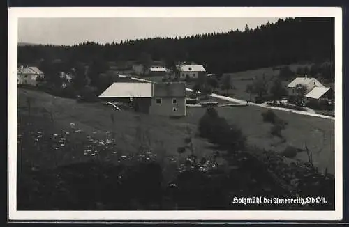 AK Holzmühl bei Amesreith, Ortsansicht von einer Anhöhe aus