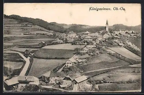 AK Königswiesen /Ob.-Oe., Totalansicht von einen Berg aus
