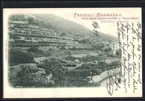 AK Genua, Fratelli Bagnasco, Erstes Blumen-Versandt-Geschäft Eigene Culturen