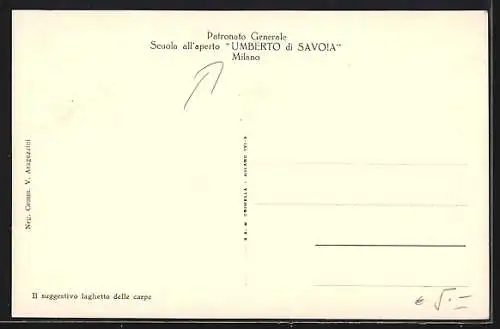 AK Milano, Patronato Generale, Scuola all`aperto Umberto di Savoia