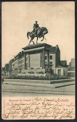 AK Ostende, Monument de Leopold I.