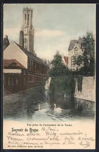 AK Bruges, Vue prise de l`estaminet de la Vachè