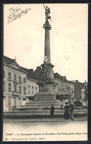 AK Gand, Le Monument Charles de Kerckhove de Denterghem