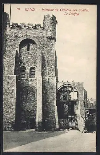 AK Gand, Intérieur du Chateau des Comtes, Le Donjon