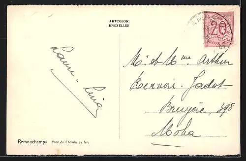 AK Remouchamps, Pont du Chemin de fer