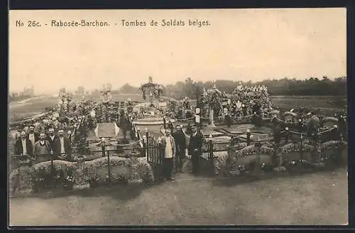 AK Rabozée-Barchon, Tombes de Soldats Belges