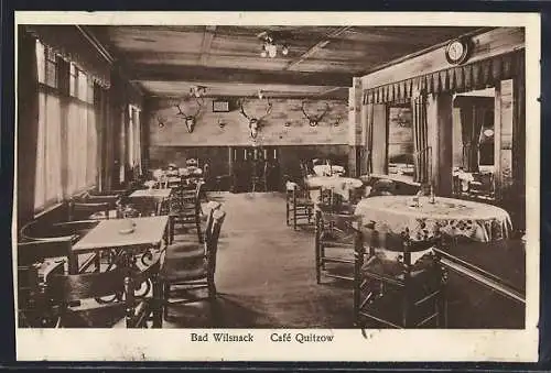 AK Bad Wilsnack, Gastraum im Café Quitzow