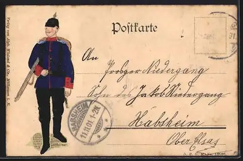 AK Freiburg i. B., Karlskaserne des 2. u. 3. Bataillons 5. Bad. Inf.-Regts. No. 113