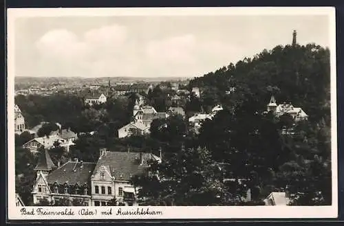 AK Bad Freienwalde /Oder, Teilansicht mit Aussichtsturm