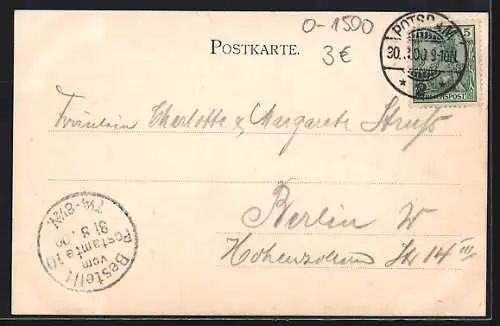 AK Potsdam, Panorama mit Kirche