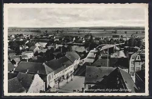 AK Oderberg (Mark), Ortsansicht aus der Vogelschau