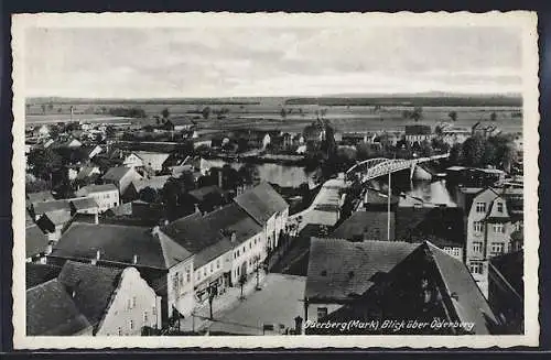 AK Oderberg (Mark), Ortsansicht aus der Vogelschau