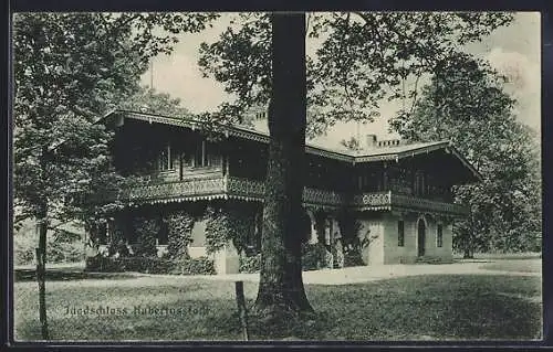 AK Joachimsthal, Blick zum Jagdschloss Hubertusstock