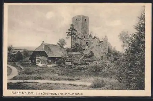 AK Königsfeld /Schwarzwald, Ruine Waldau
