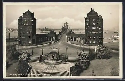 AK Duisburg-Ruhrort, Odmiral-Scheer-Brücke