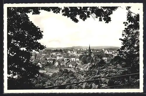 AK Quierschied /Saar, Teilansicht mit Bäumen