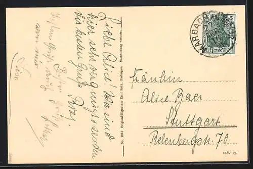 AK Marbach a. N., Schillers Geburtshaus, das Schiller-Denkmal