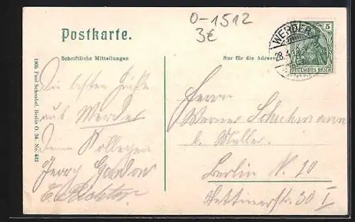 AK Werder a. H., Baumblüte am Restaurant Wachtelburg