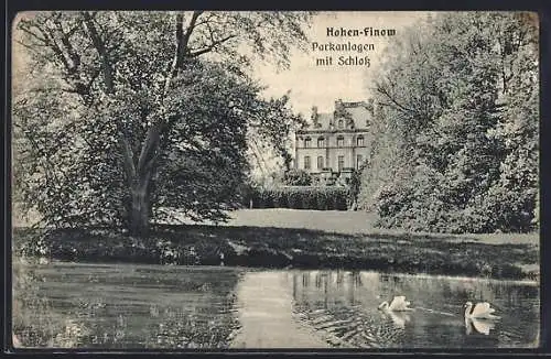 AK Hohen-Finow, Parkanlagen mit Schloss